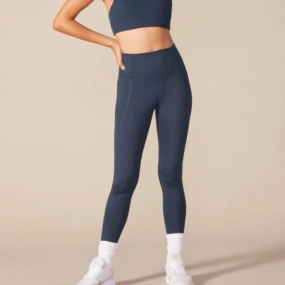 Girlfriend Collective Midnight Compressive High-Rise Legging Size XS Navy Blue